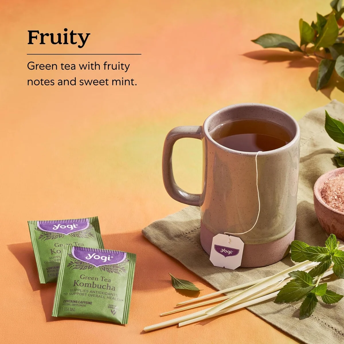 Yogi Tea Organic Kombucha Green Tea - 16 Tea Bags