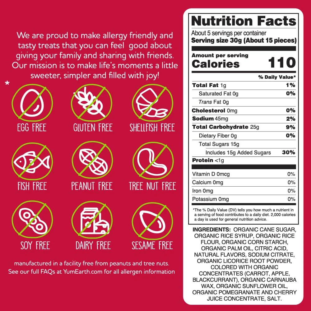 YumEarth Organic Pomegranate Licorice - 5 oz