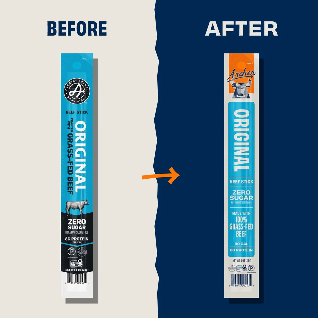 Country Archer Original Beef Stick with Grass-Fed Beef - 1 oz