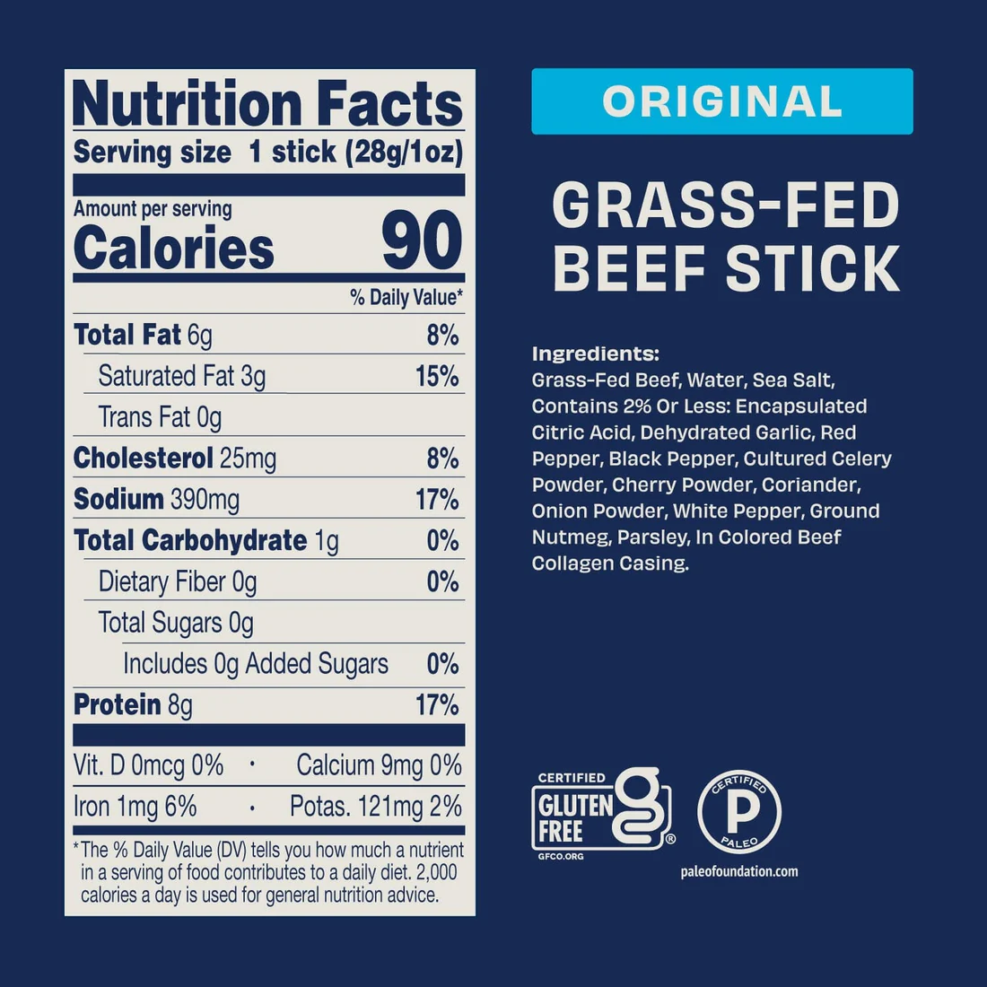 Country Archer Original Beef Stick with Grass-Fed Beef - 1 oz