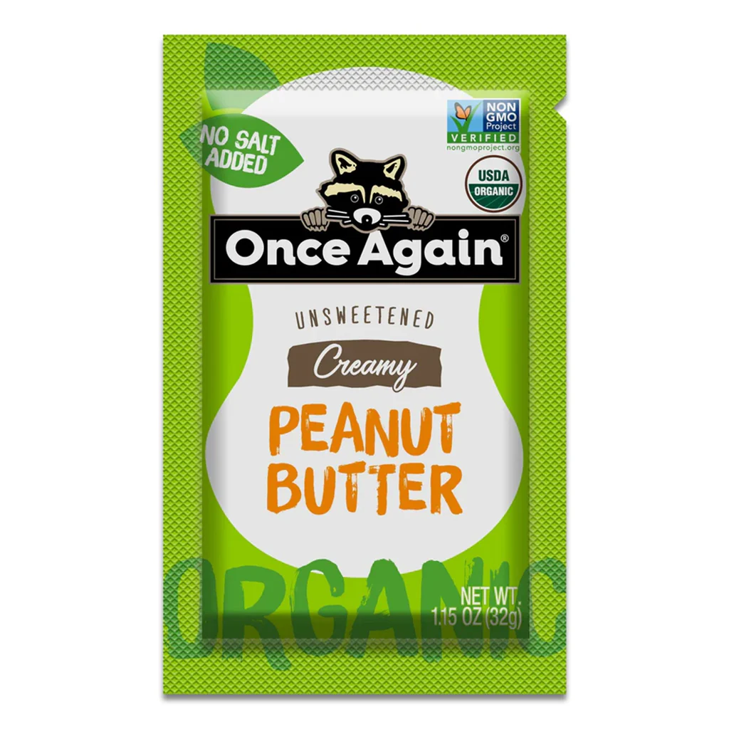 Once Again Organic Peanut Butter Unsweetened Squeeze Packs