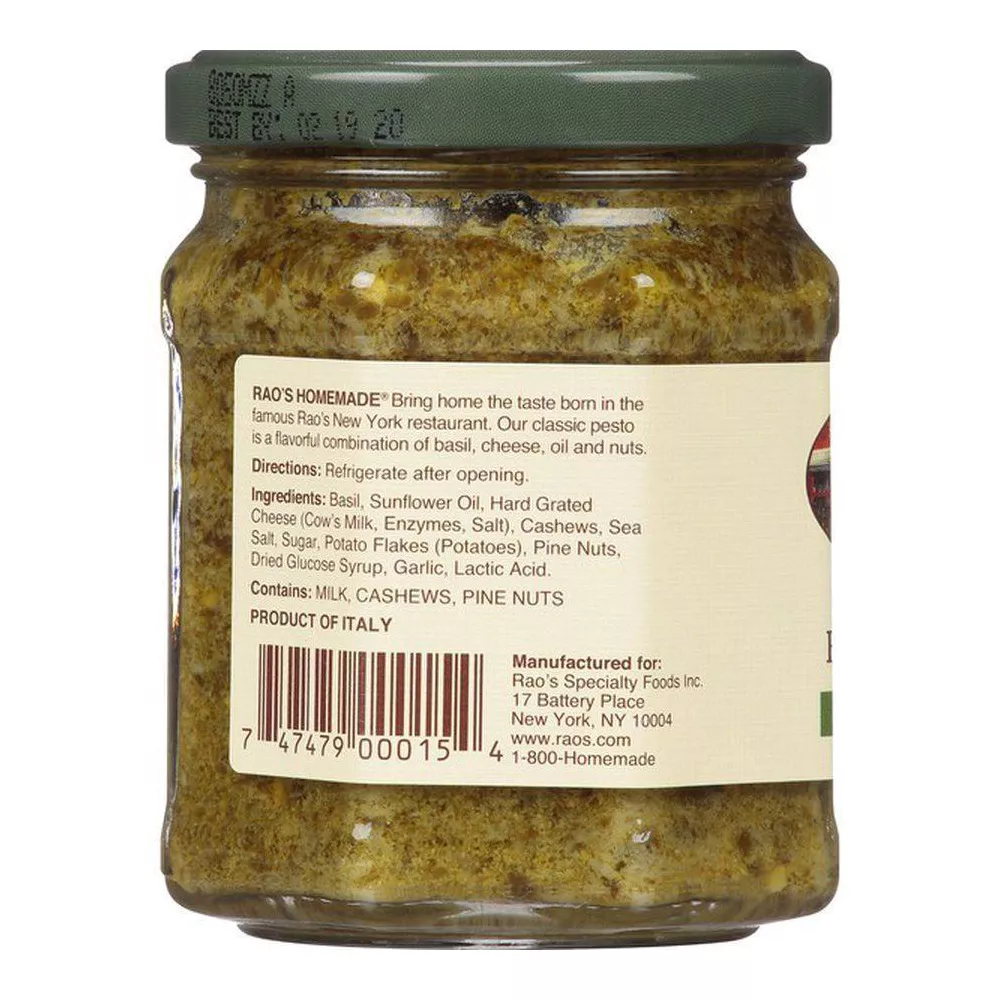 Rao’s Homemade Basil Pesto Sauce