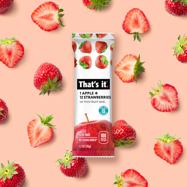 That's it. Apple + Strawberry Fruit Bar