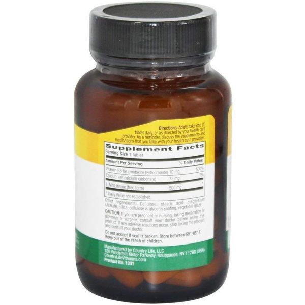 Country Life L-Methionine 500 mg 60 Tablets