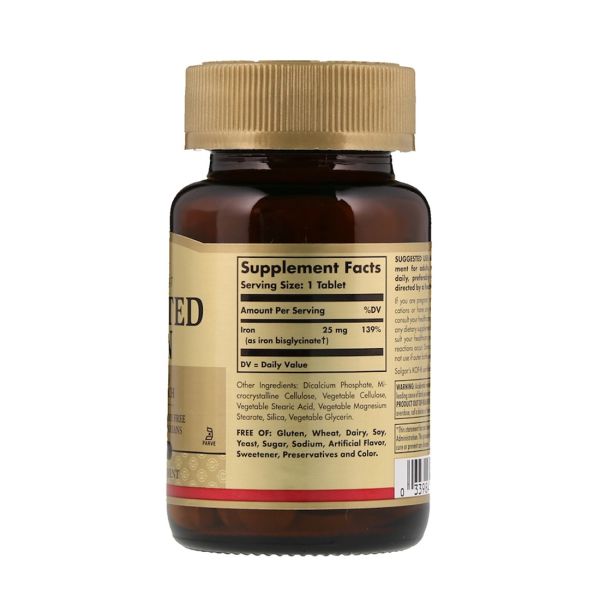 Solgar Chelated Iron - 100 Tablets