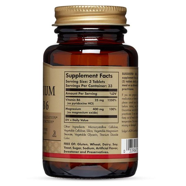Solgar Magnesium with Vitamin B6 - 100 Tablets