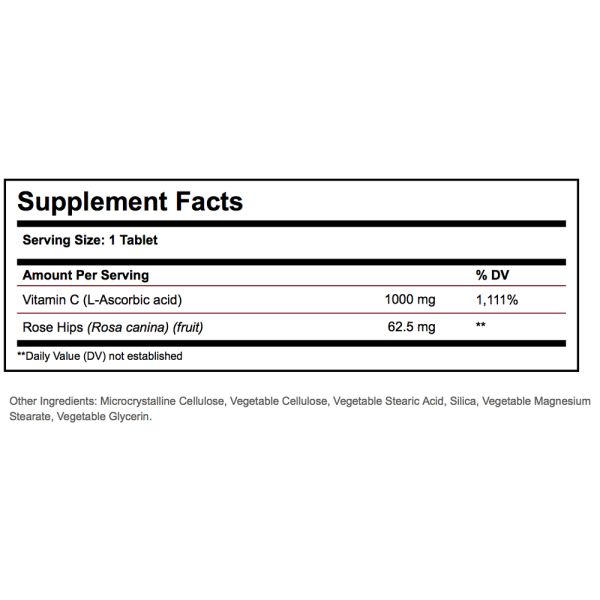 Solgar Vitamin C with Rose Hips - 1000 mg - 100 Tablets