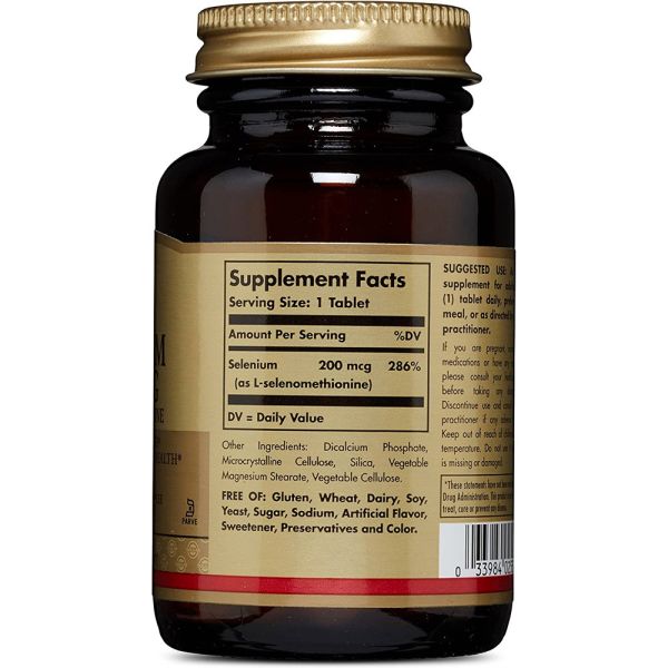 Solgar Selenium Yeast Free - 200 mcg - 100 Tablets