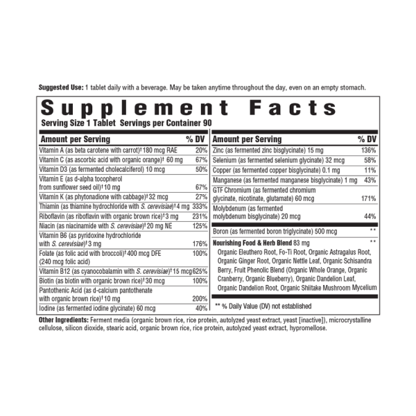 MegaFood Men's One Daily Multivitamin for Men - 90 Tablets