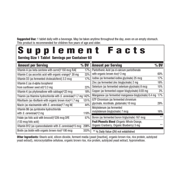 MegaFood Kids One Daily Multivitamin Bone Health Immune Support - 60 Mini Tablets