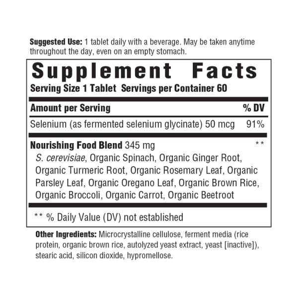 MegaFood Selenium - 50 mcg - 60 Tablets