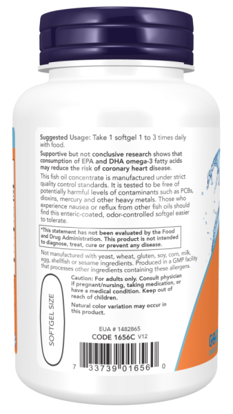 NOW Omega-3 - 180 Softgels