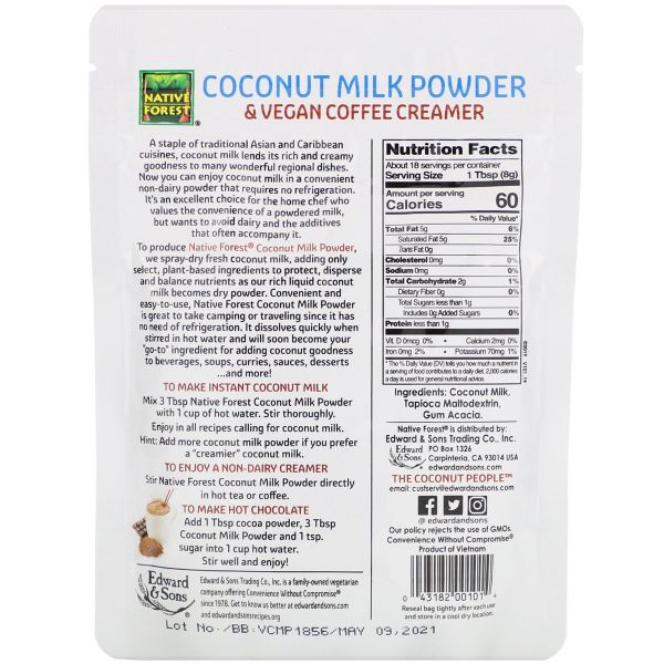 Native Forest Instant Plant-Based Coconut Milk Powder - 5.25 oz