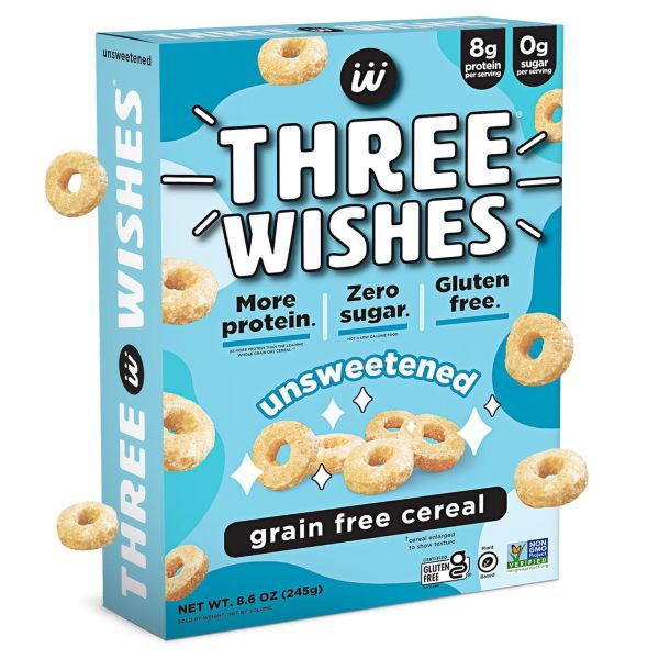 Three Wishes Gluten Free Protein Cereal, Unsweetened - 8.6 oz