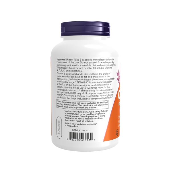 NOW Chitosan - 500 mg - 240 Capsules