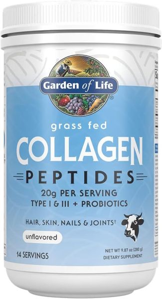 Garden of Life, Grass Fed Collagen Peptides, Unflavored, 9.87 oz (280 g)