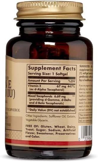 Solgar Vitamin E - 67 mg - 100 Softgels
