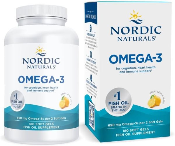 Nordic Naturals Omega-3 Lemon - 690 mg - 180 Softgels