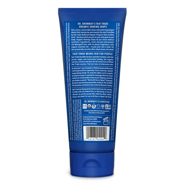 Dr. Bronner's Organic Shaving Soap Peppermint - 7 fl oz