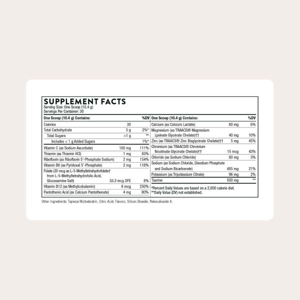 Thorne, Catalyte, Lemon Lime Flavored Electrolytes, 11.01 oz (312 g)