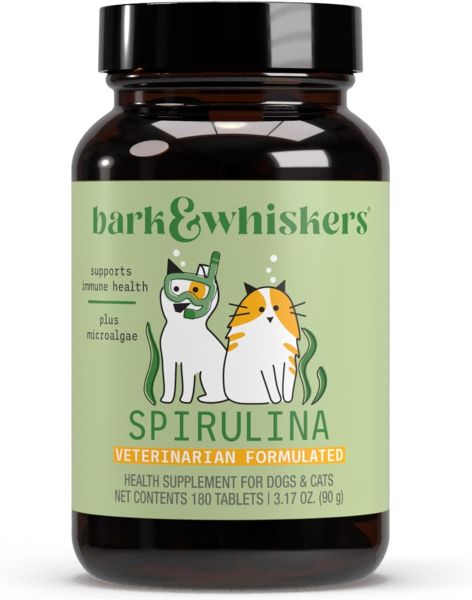 Dr. Mercola, Bark & Whiskers™, Spirulina, For Dogs & Cats, 180 Tablets, 3.17 oz (90 g)