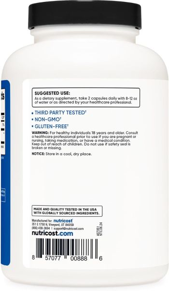 Nutricost HMB B-Hydroxy B-Methylbutyrate - 1000 mg - 240 Capsules