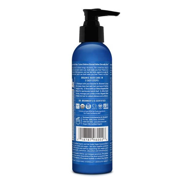 Dr. Bronner's Organic Hair Creme Peppermint - 6 fl oz