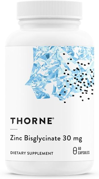 Thorne, Zinc Bisglycinate, 30 mg, 60 Capsules