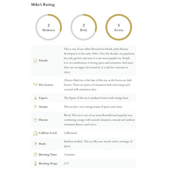 Harney & Sons, HT Tea Blends, Hot Cinnamon Sunset, 20 Tea Sachets, 1.4 oz (40 g)