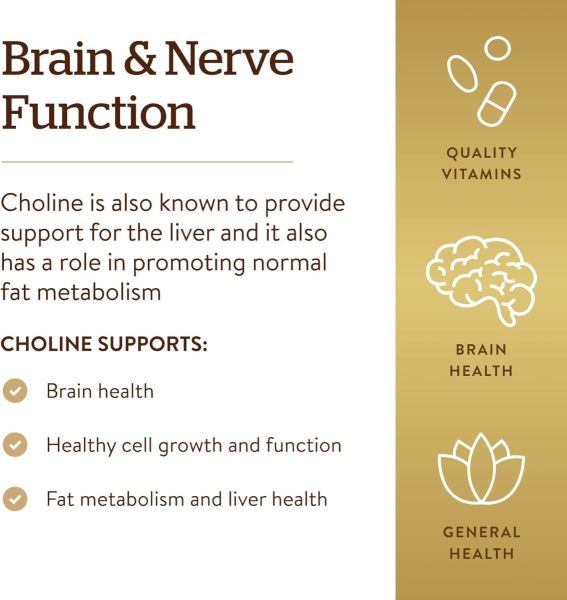 Solgar Choline - 350 mg - 100 Vegetable Capsules