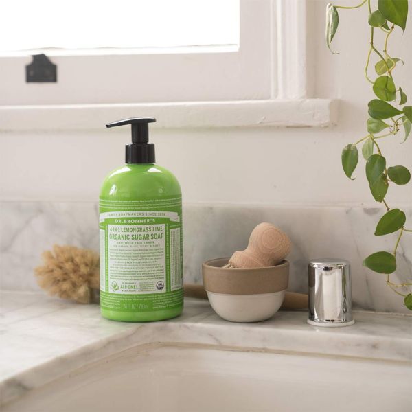 Dr. Bronner's Organic 4-in-1 Pump Soap Sugar Lemongrass Lime - 24 fl oz