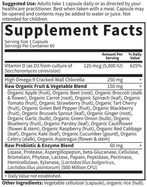 Garden of Life Vitamin Code RAW D3 - 5000 IU - 60 Vegetarian Capsules