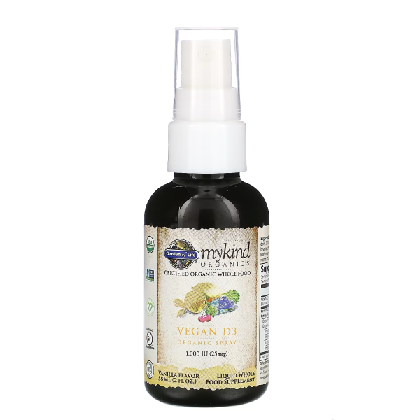 Garden of Life Organics Vegan D3 Organic Spray Vanilla - 1000 IU (25 mcg) - 2 fl oz