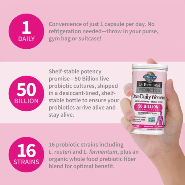 Garden of Life Dr. Formulated Probiotics Once Daily Women's - 50 billion - 30 Vegetarian Capsules