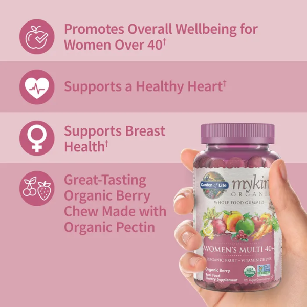 Garden of Life Organics Women's Multi 40 Plus Whole Food Gummies Organic Berry - 120 Drops