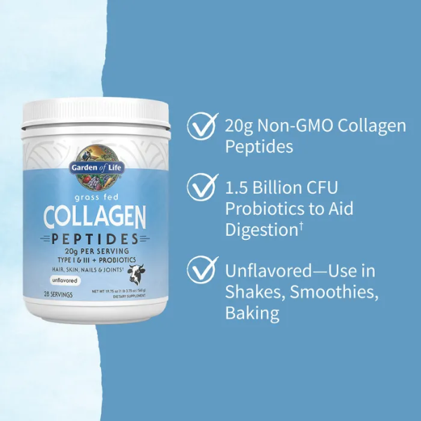Garden of Life Grass Fed Collagen Peptides Unflavored - 19.75 oz
