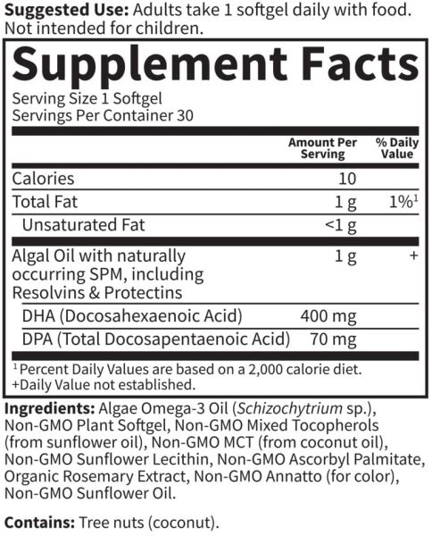 Garden of Life Dr. Formulated Vegan DHA 30 Softgels