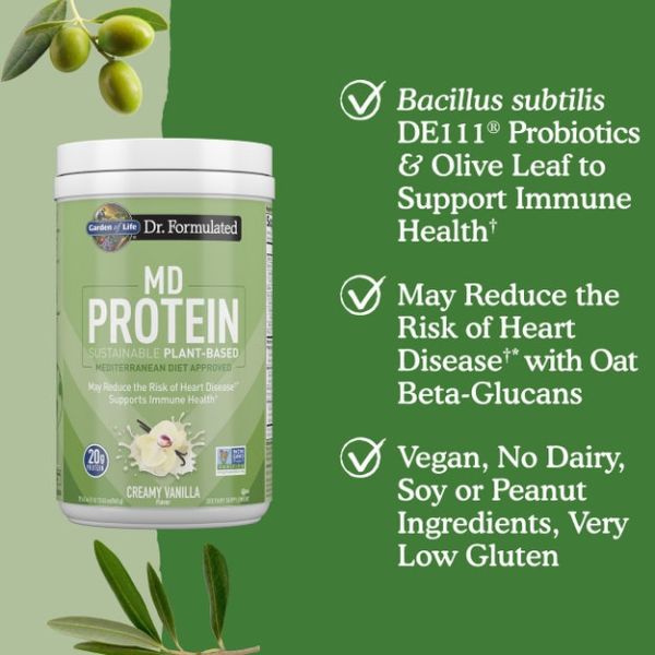 Dr. Formulated MD Protein Sustainable Plant-Based Creamy Vanilla 29.63oz (840 g)