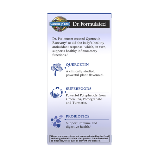 Garden of Life Dr Formulated Quercetin Recovery - 500 mg - 30 Vegan Tablets