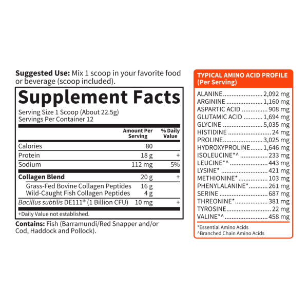 Garden of Life Wild Caught & Grass Fed Collagen Powder Unflavored - 12 Servings