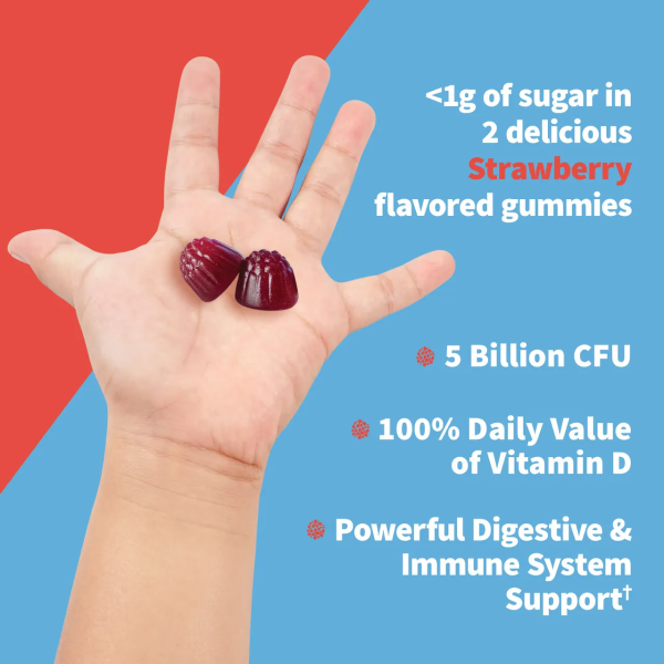 Garden of Life Kids Dr. Formulated Probiotics Pre + Pro + D3 Strawberry - 5 billion - 60 Gummies