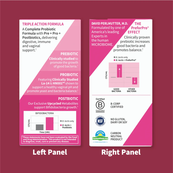 Garden of Life Dr. Formulated Probiotics Women's pH Pre + Pro + Postbiotics - 50 billion - 30 Vegetarian Capsules