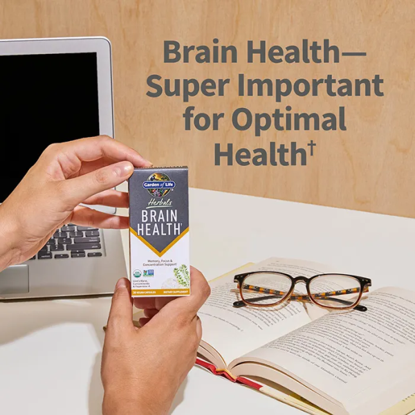 Garden of Life, Herbals, Brain Health, Mint, 30 Vegan Capsules