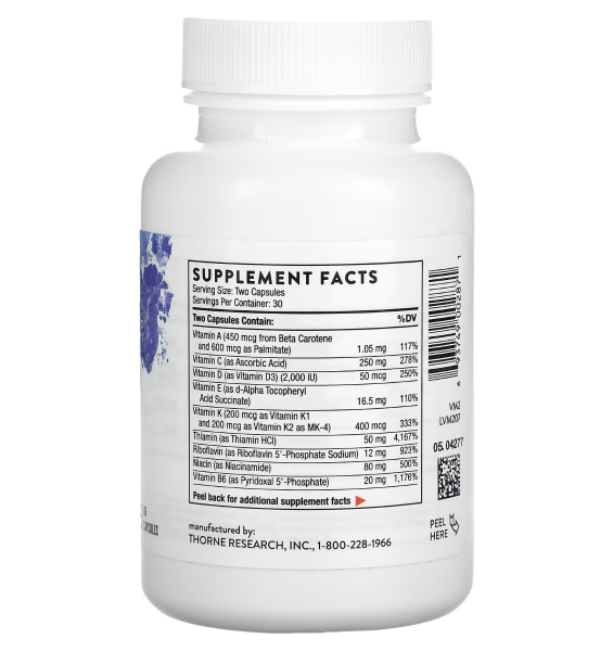 Thorne Basic Nutrients 2 Day - NSF Certified for Sport - 60 Capsules