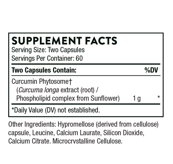 Thorne Curcumin Phytosome - 1000 mg - 120 Capsules