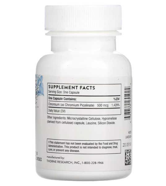 Thorne Chromium Picolinate - 60 Capsules