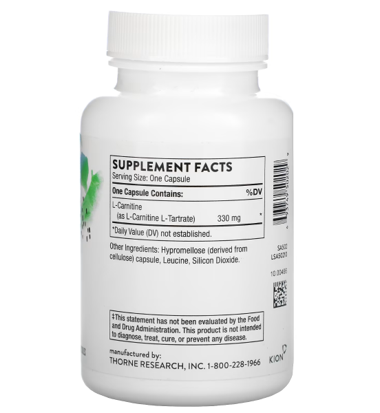 Thorne Research, L-Carnitine, 60 Capsules