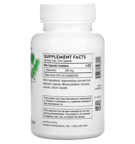 Thorne Theanine - 200 mg - 90 Capsules
