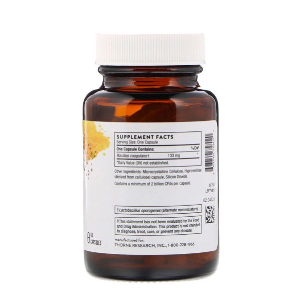 Thorne Bacillus Coagulans Probiotic - 60 Capsules
