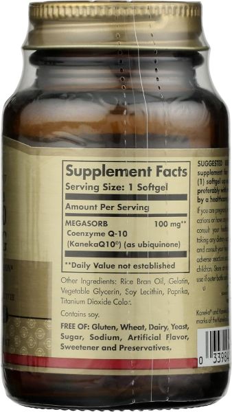 Solgar, Megasorb CoQ-10, 100 mg, 90 Softgels